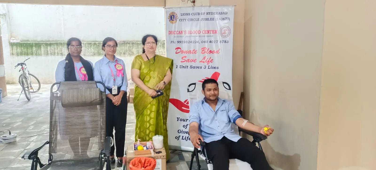 Blood Donation Camp with Deccan's Blood Centre and Lions Club - photo 4