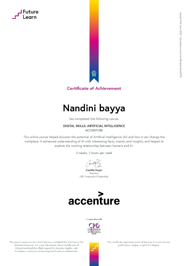 Internship / certification of an Omega Degree College student (1)