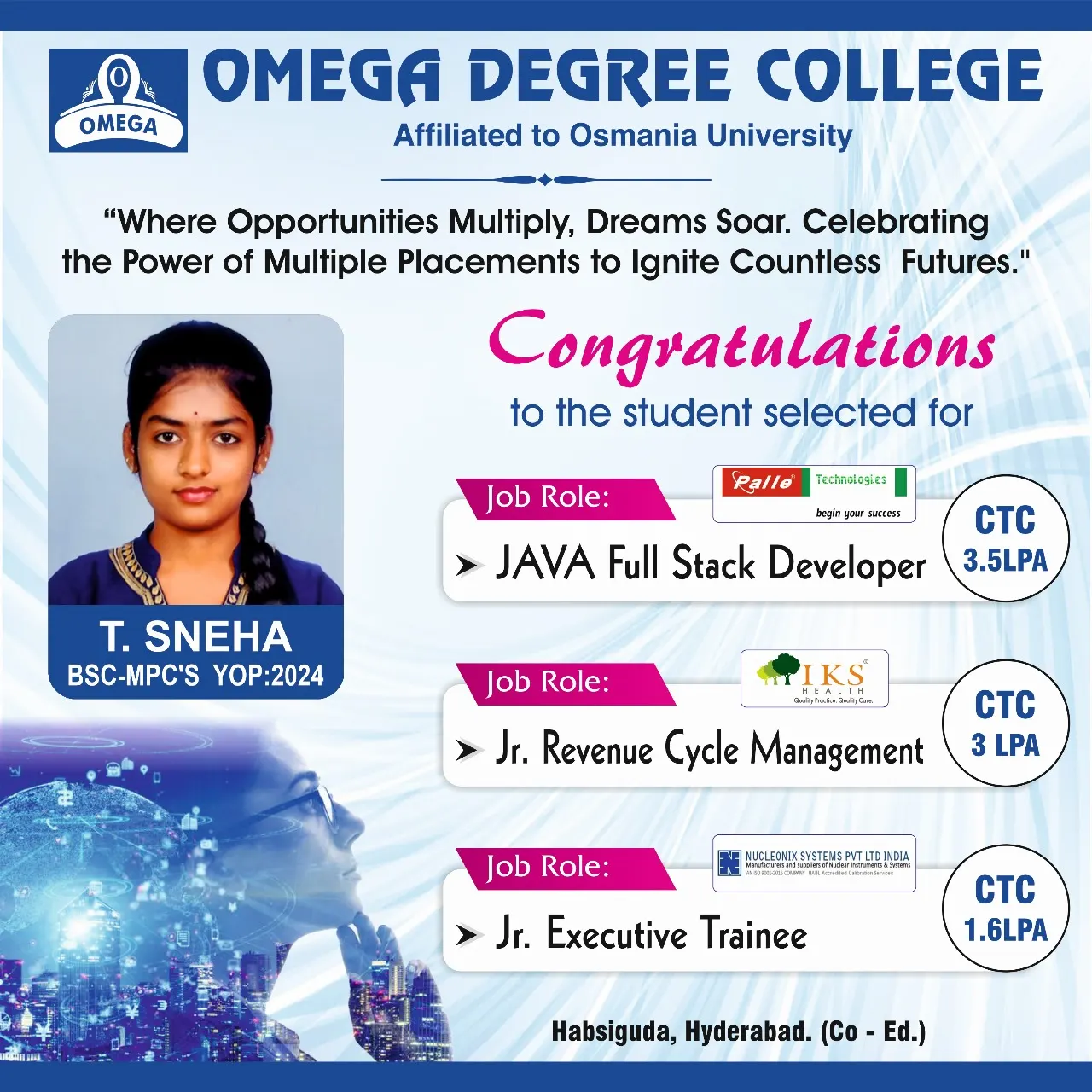 Student placement - Sneha