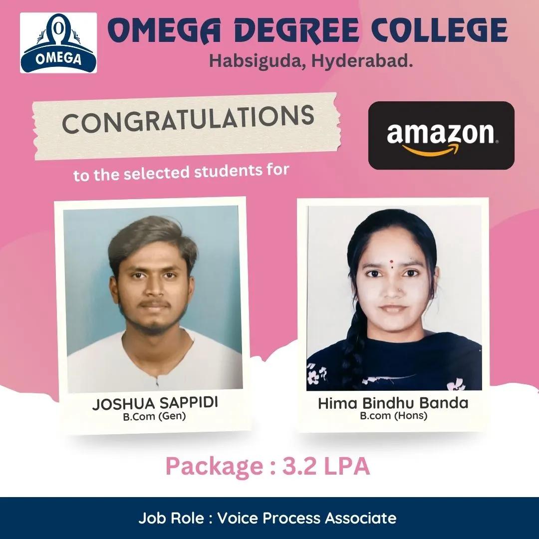 Omega Degree College placement highlights