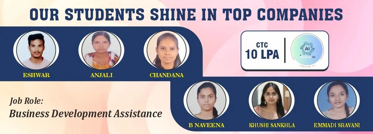 Omega Degree College students placed at Inspire AI with 10 LPA CTC